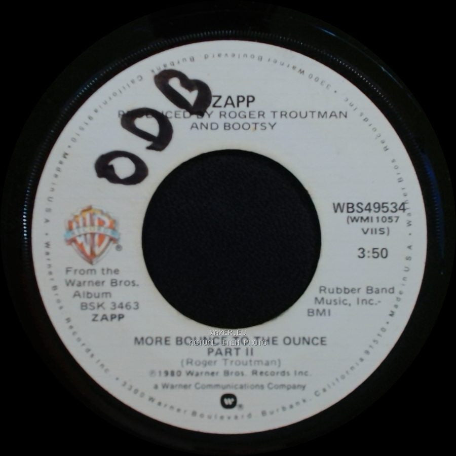 Zapp - More Bounce To The Ounce Part I / More Bounce To The Ounce Part Ii side A