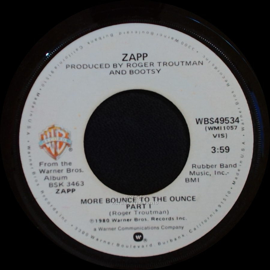 Zapp - More Bounce To The Ounce Part I / More Bounce To The Ounce Part Ii side B