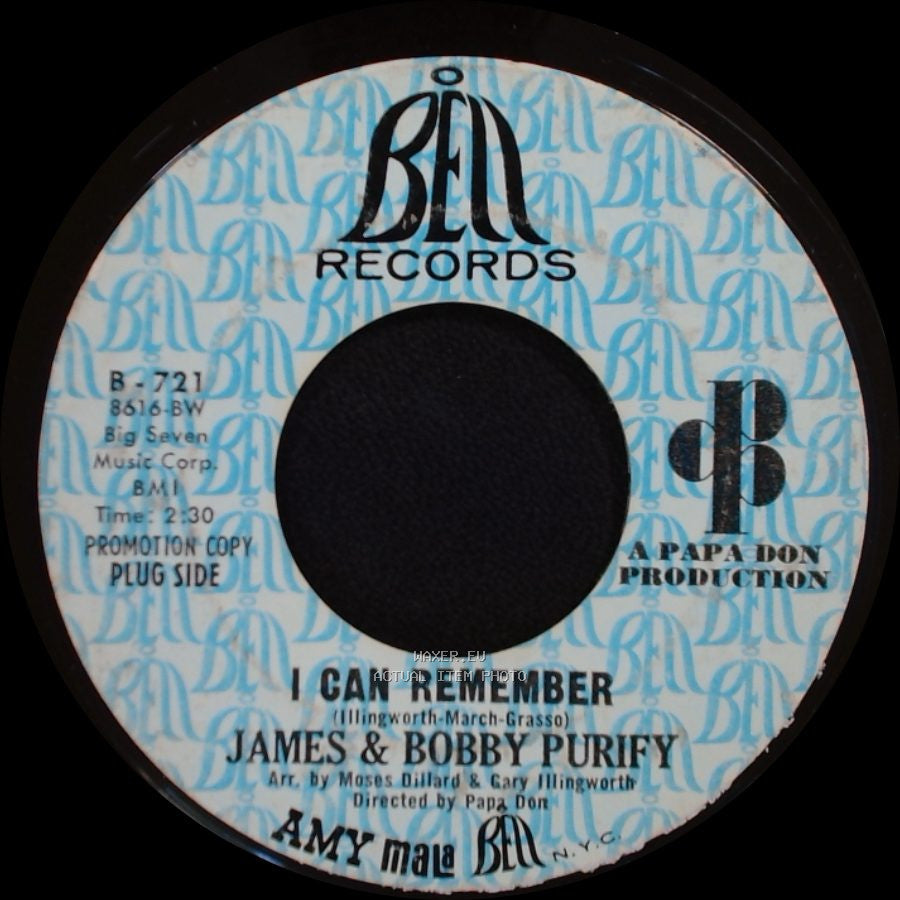 James & Bobby Purify - I Was Born To Lose Out / I Can Remember side B