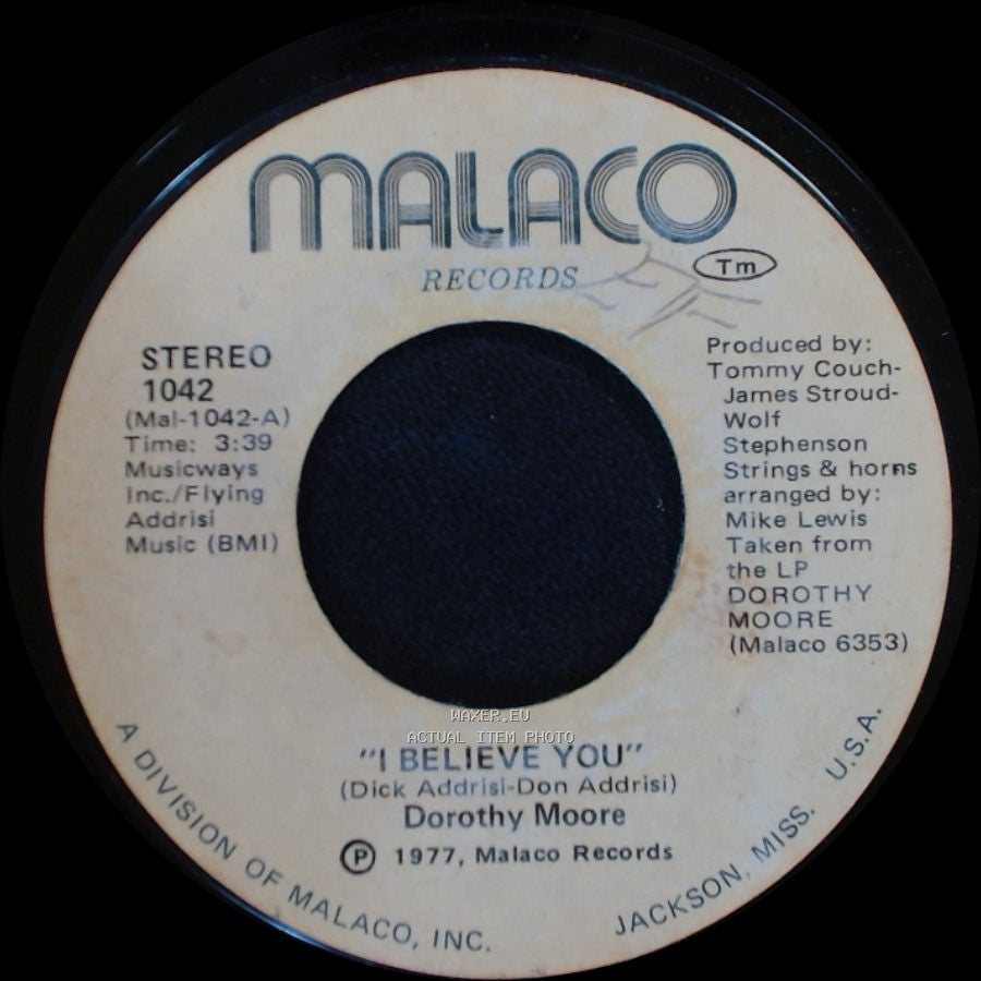 Dorothy Moore - Love Me / I Believe You side B
