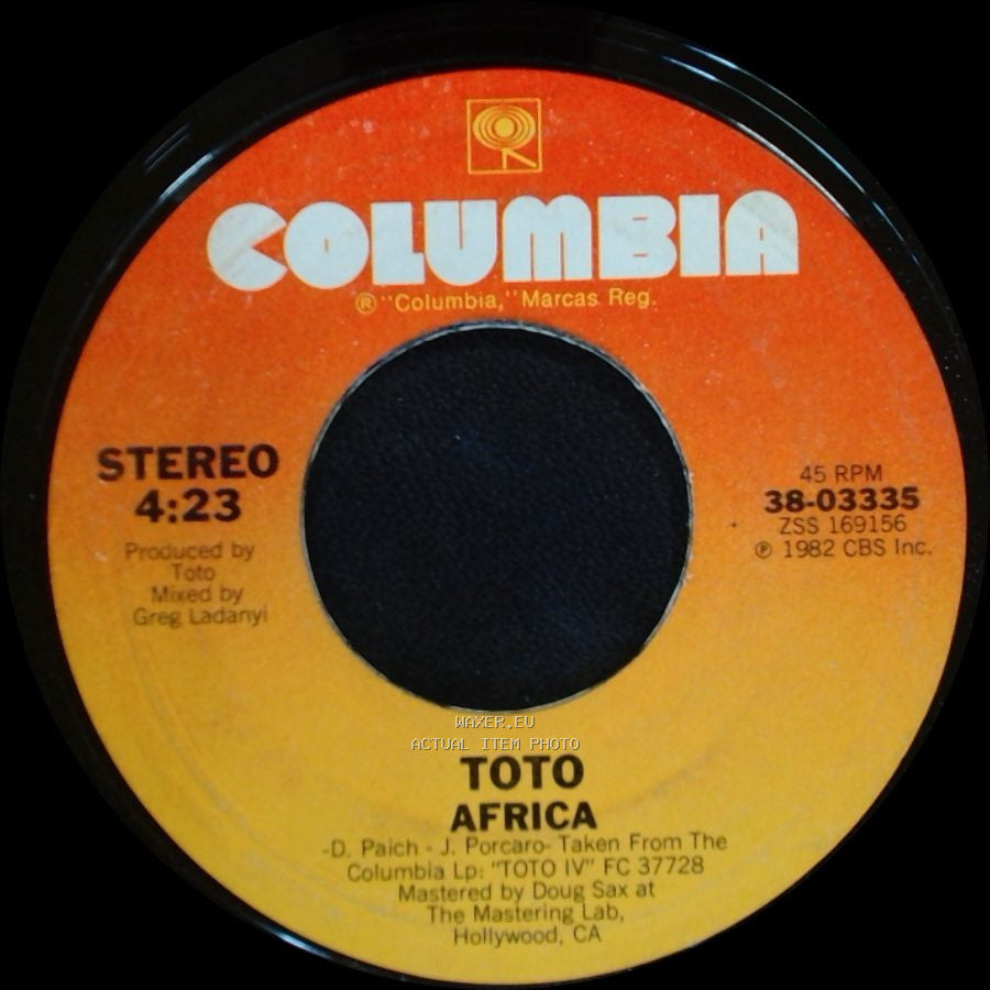 Toto - Good For You / Africa side B