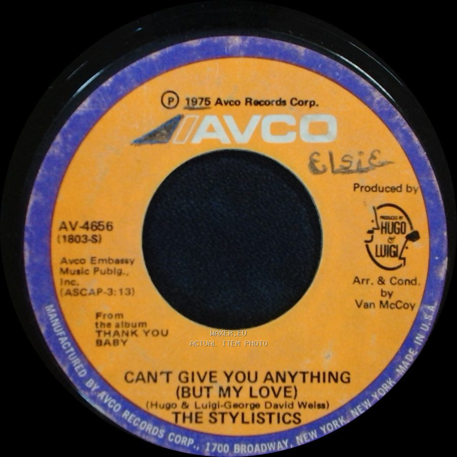 The Stylistics - I'd Rather Be Hurt By You (Than Be Loved By Somebody Else) / Can't Give You Anything (But My Love) side B