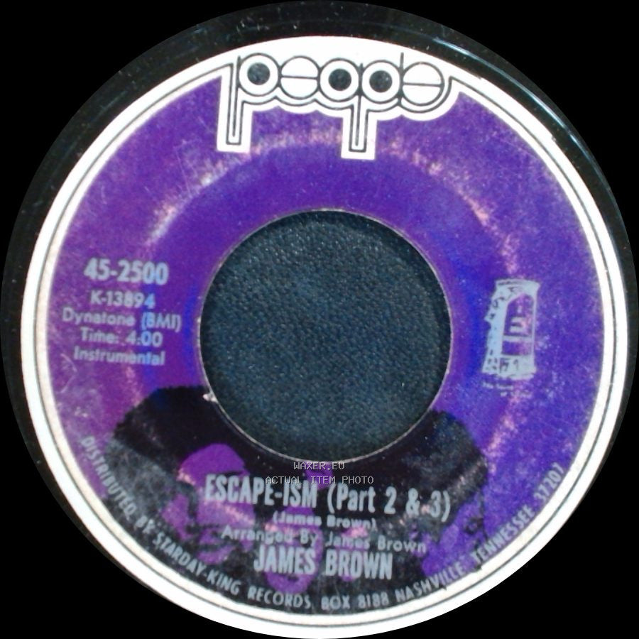 James Brown - Escape-Ism (Part 1) / Escape-Ism (Part 2 & 3) side B