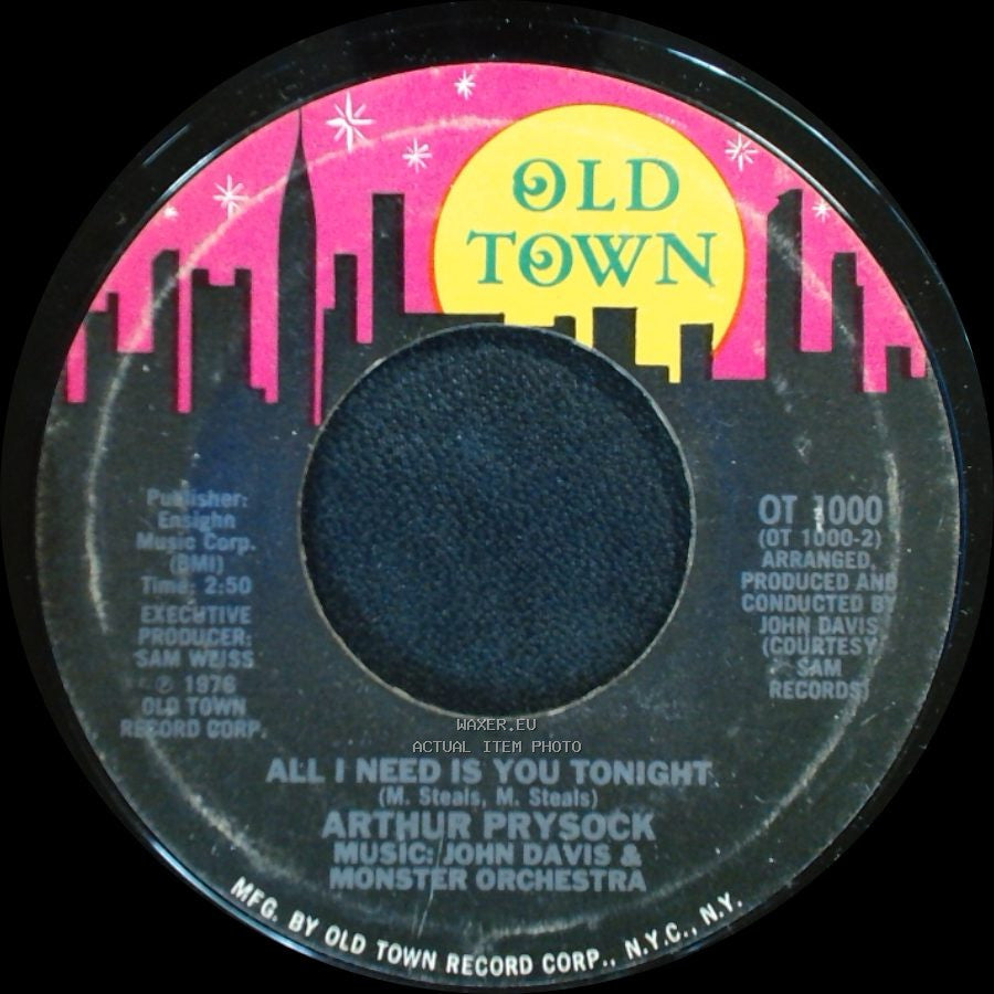 Arthur Prysock - All I Need Is You Tonight / When Love Is New side A