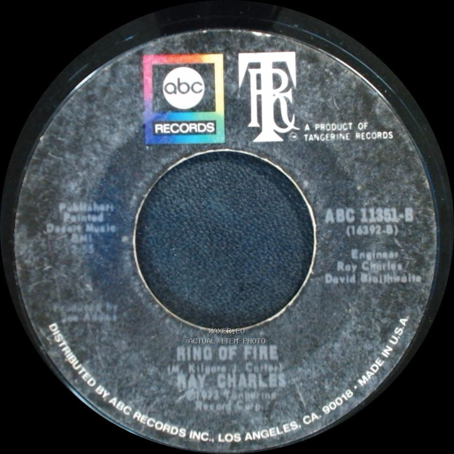 Ray Charles - I Can Make It Thru The Days (But Oh Those Lonely Nights) / Ring Of Fire side B