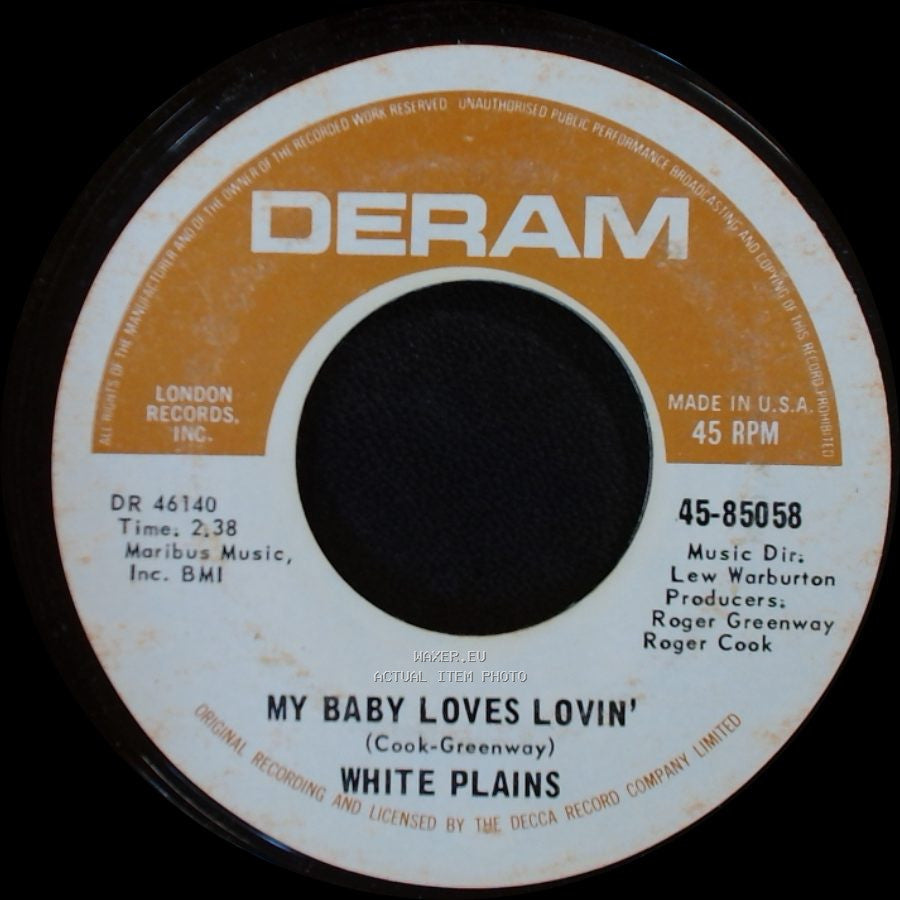 White Plains - Show Me Your Hand / My Baby Loves Lovin' side B