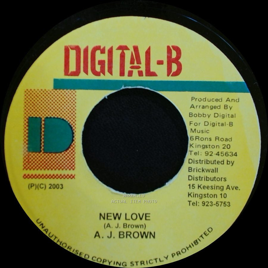 A. J. Brown - New Love / Rhythm Queen Majesty side A