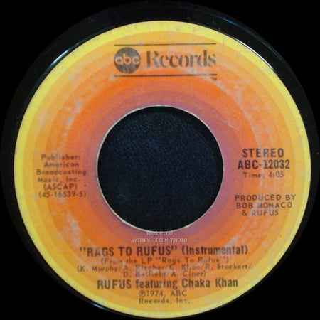 Rufus Featuring Chaka Khan - Rags To Rufus (Instrumental) / You Got The Love side A