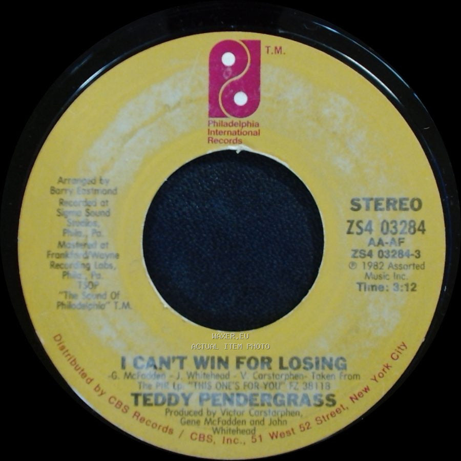 Teddy Pendergrass - Don't Leave Me Out Along The Road / I Can't Win For Losing side B