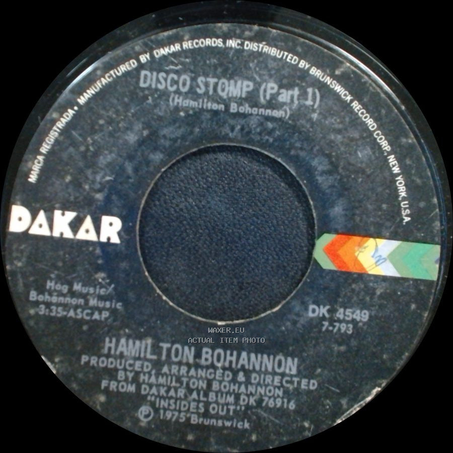 Hamilton Bohannon - Disco Stomp (Part 2) / Disco Stomp (Part 1) side B