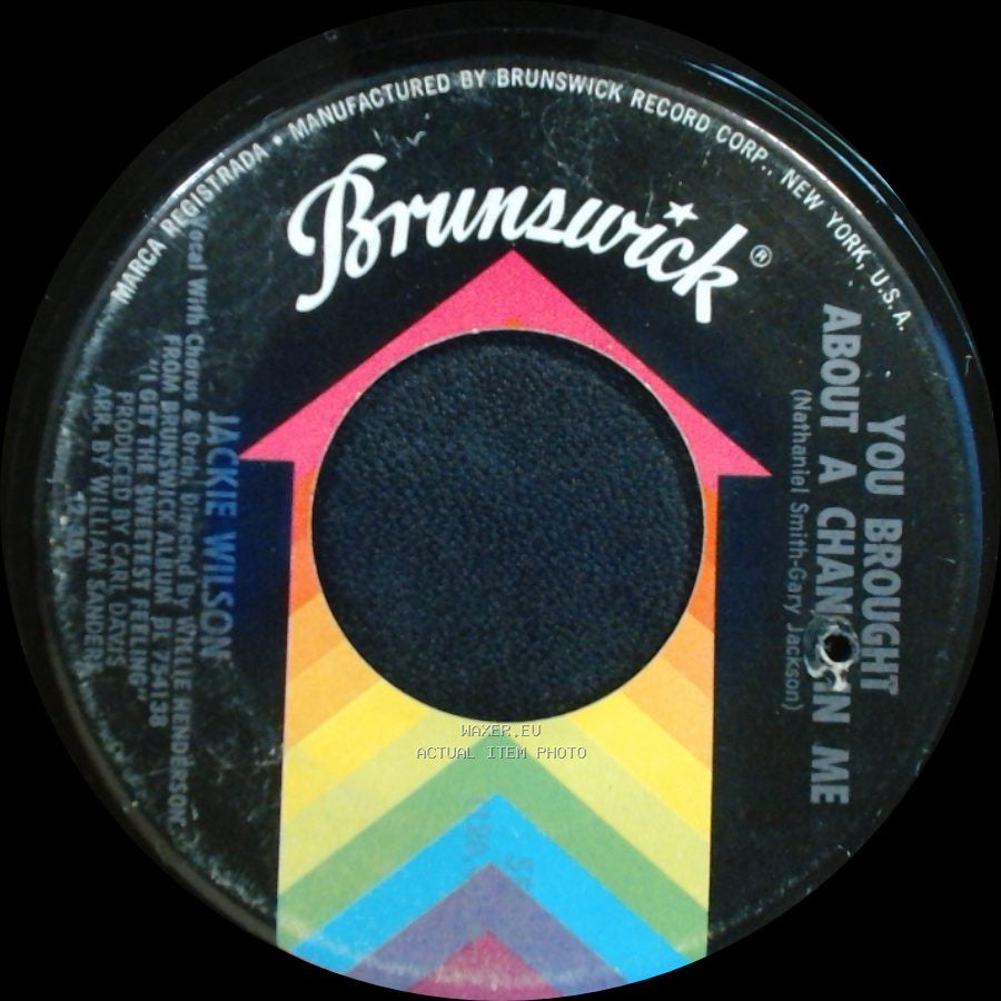 Jackie Wilson - For Once In My Life / You Brought Me About A Change On side B
