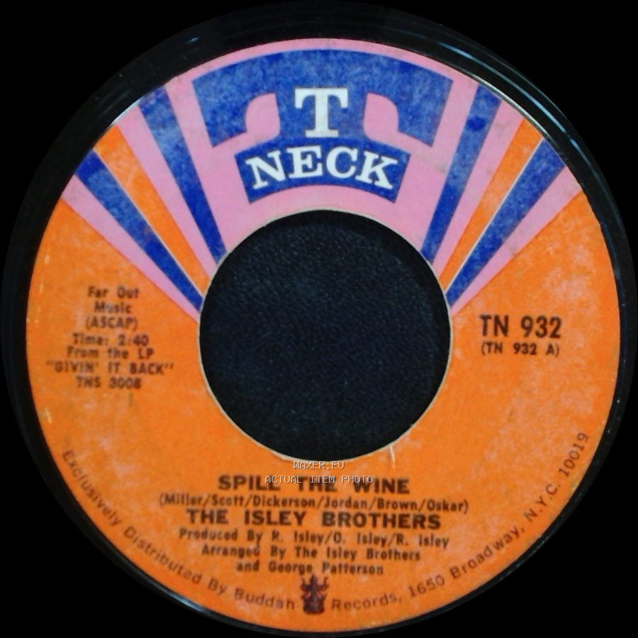 The Isley Brothers - Take Inventory / Spill The Wine side B