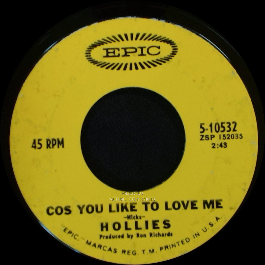 Hollies - He Ain't Heavy, He's My Brother / Cos You Like To Love Me side B