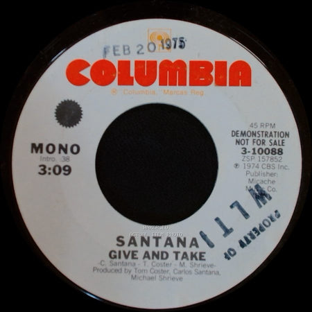 Santana - Give And Take / Give And Take side A