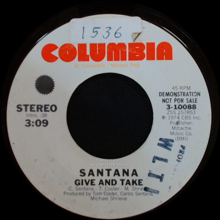 Santana - Give And Take / Give And Take side B