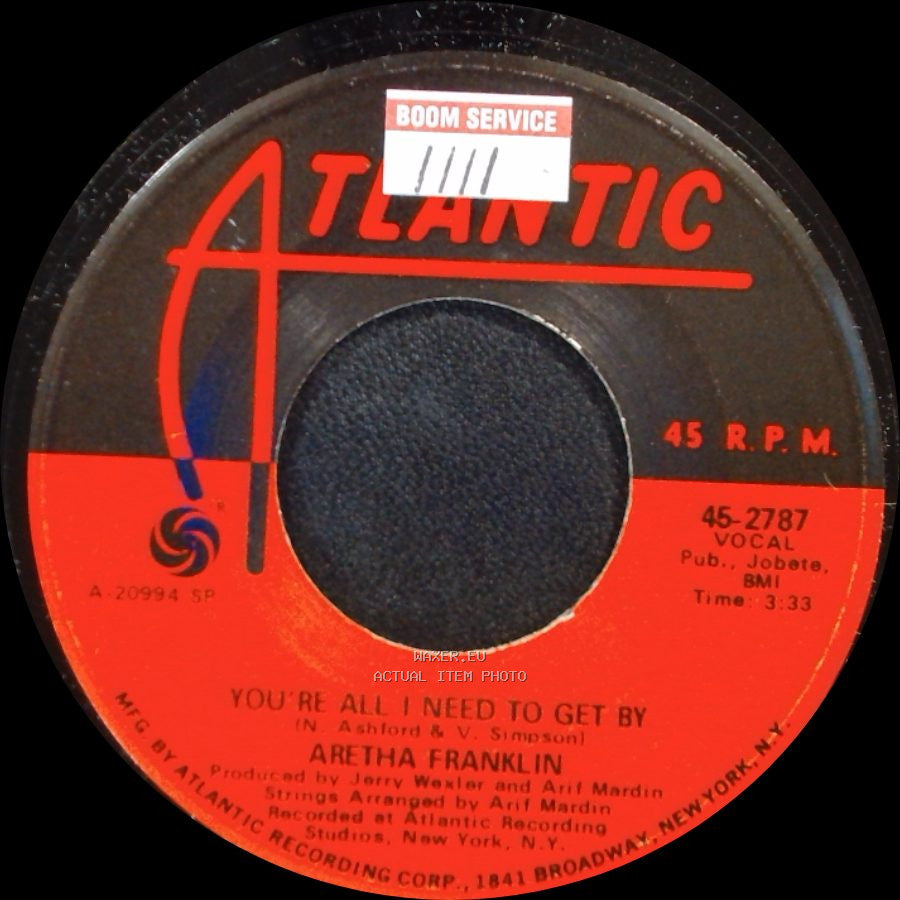 Aretha Franklin - Pullin' / You're All I Need To Get By side B