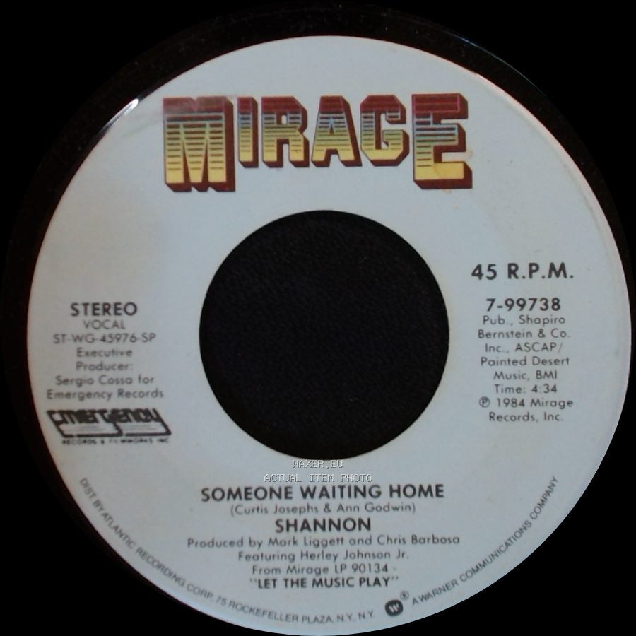 Shannon - Someone Waiting Home / My Heart's Divided side A