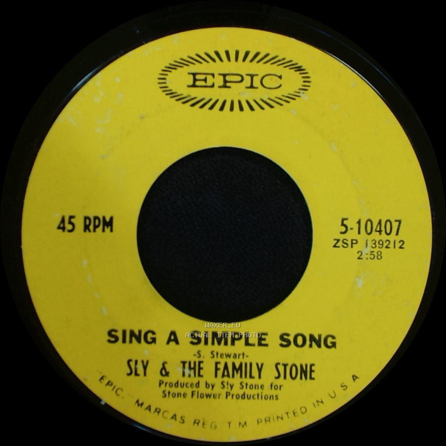 Sly & The Family Stone - Everyday People / Sing A Simple Song side B