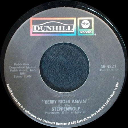 Steppenwolf - Monster / Berry Rides Again side B