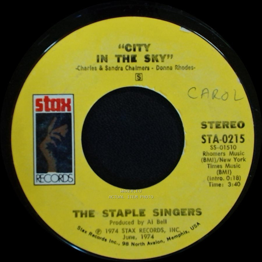 The Staple Singers - That's What Friends Are For / City In The Sky side B