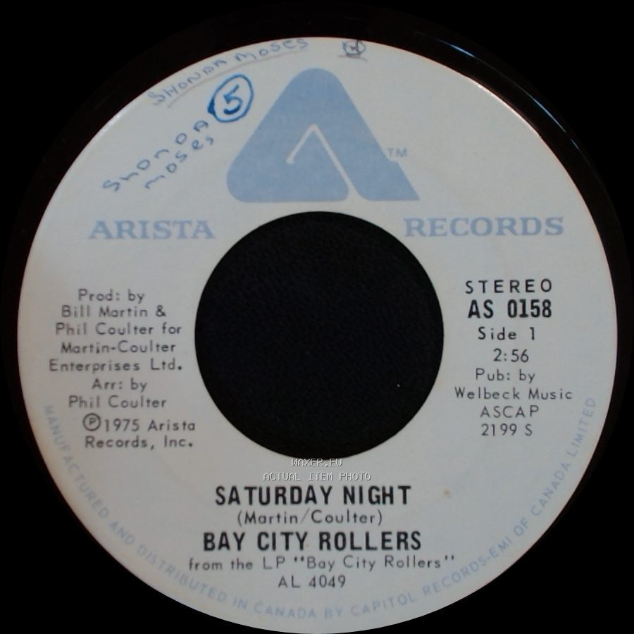 Bay City Rollers - Saturday Night / Marlina side A
