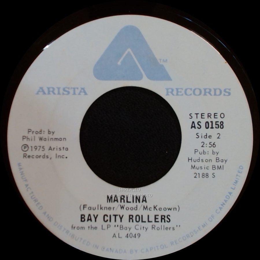 Bay City Rollers - Saturday Night / Marlina side B