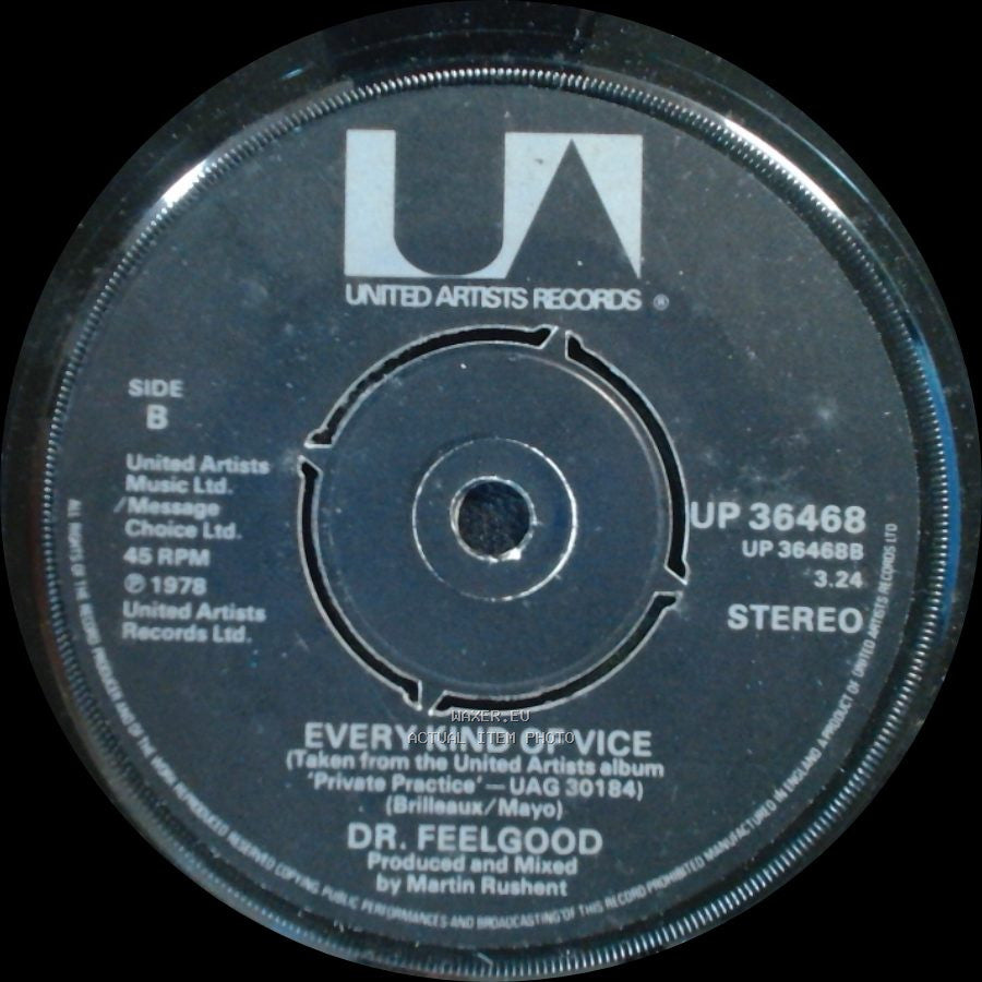 Dr. Feelgood - Milk And Alcohol / Every Kind Of Vice side B
