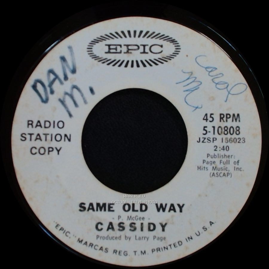 Cassidy - Same Old Way / Jakaranda side A