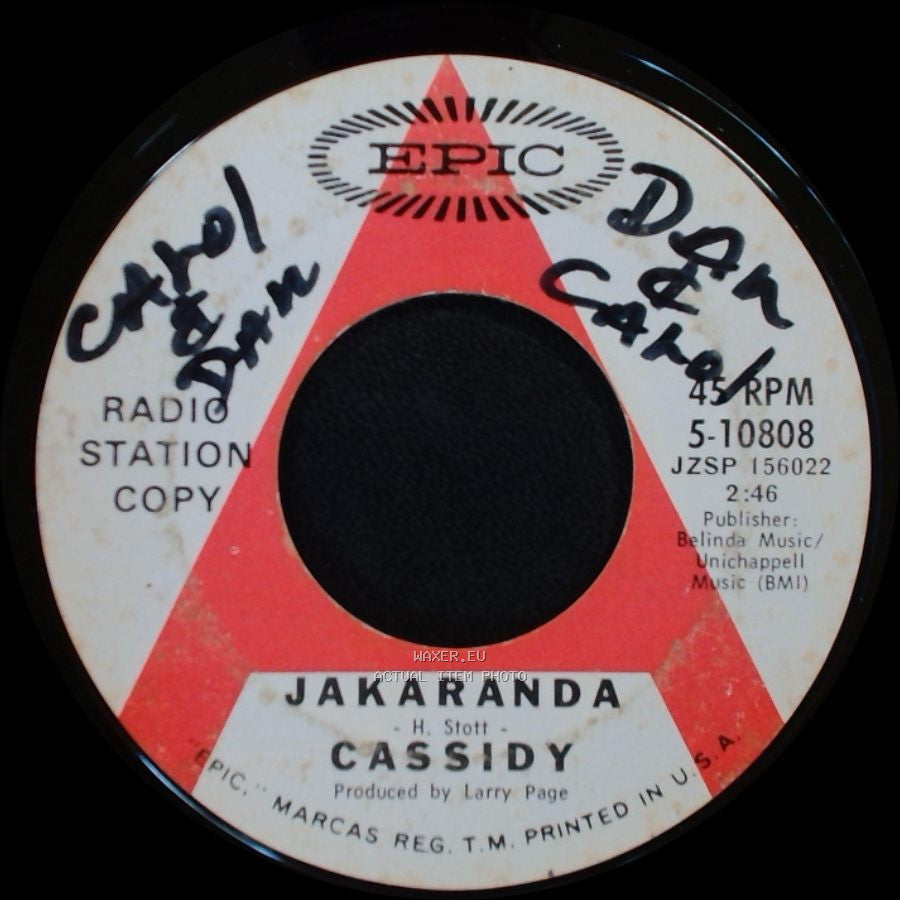 Cassidy - Same Old Way / Jakaranda side B