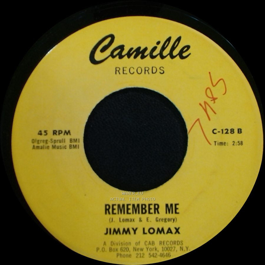 Jimmy Lomax - I'm Gonna Love You / Remember Me side B