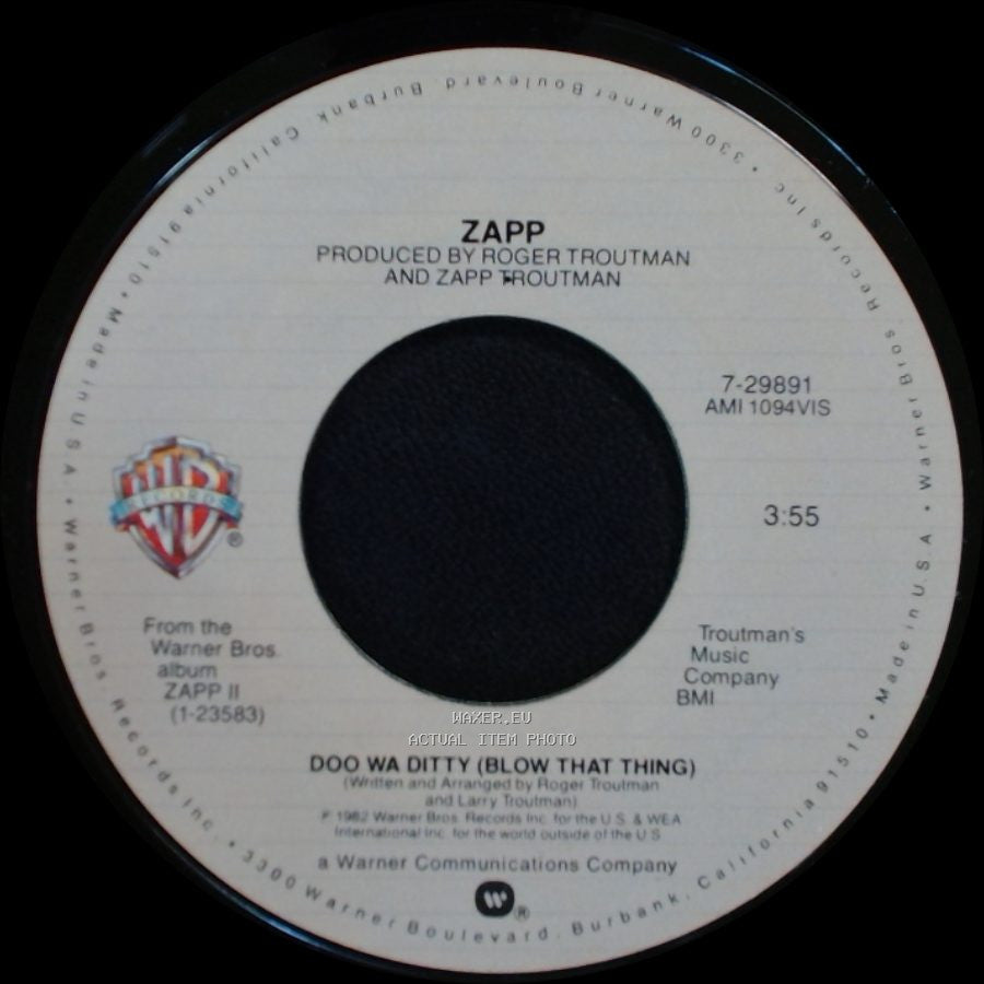 Zapp - Doo Wa Ditty (Blow That Thing) / Come On side A