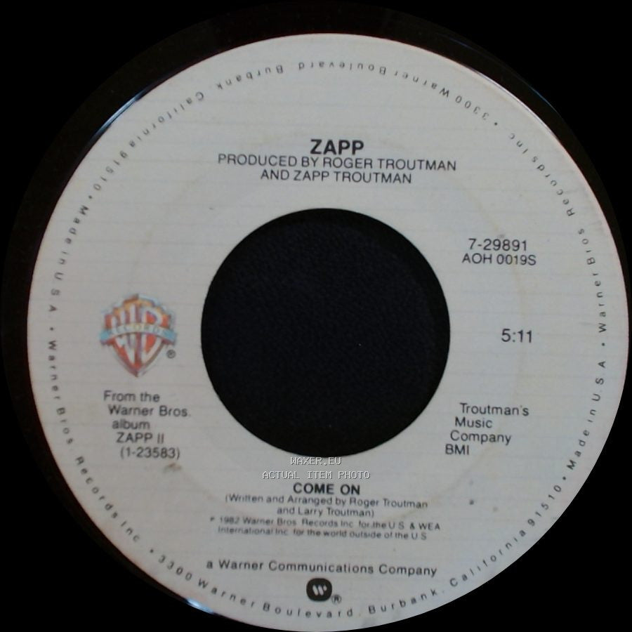 Zapp - Come On / Doo Wa Ditty (Blow That Thing) side A