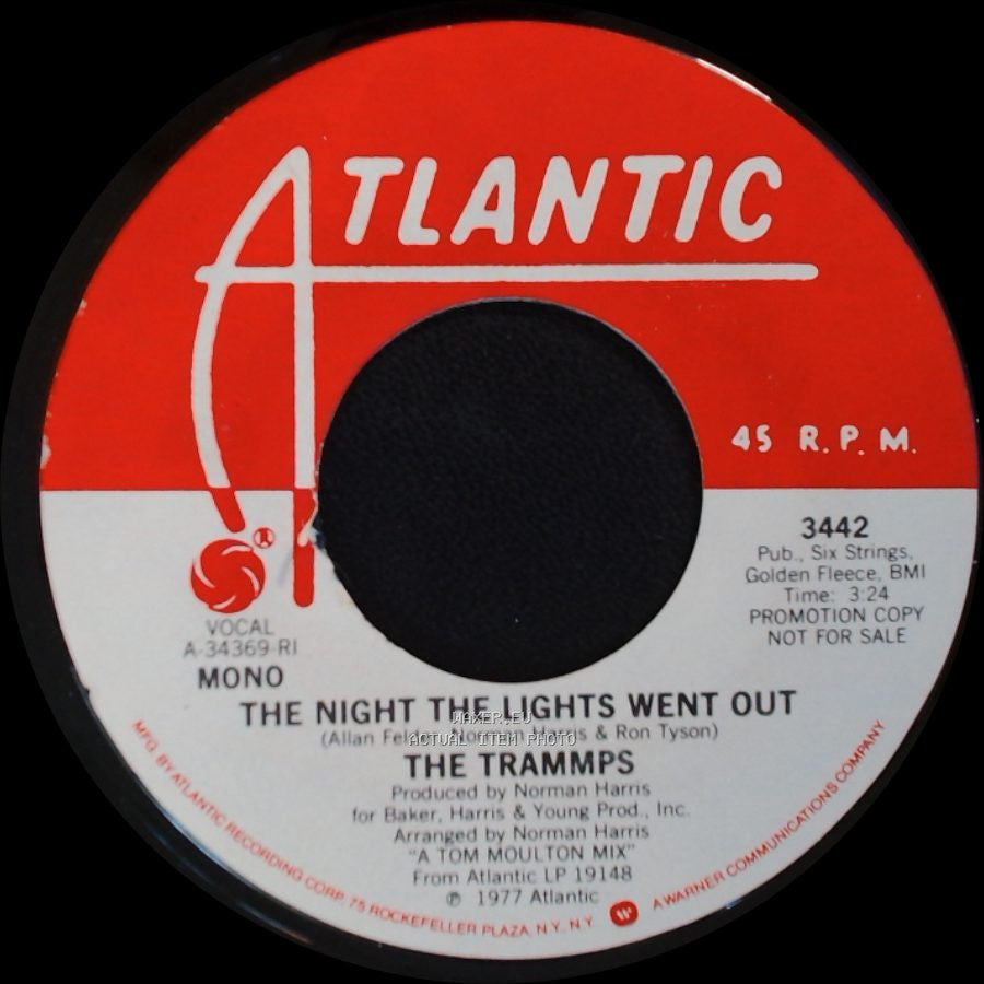 The Trammps - The Night The Lights Went Out / The Night The Lights Went Out side A