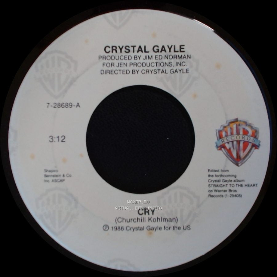 Crystal Gayle - Cry / Crazy In The Heart side A