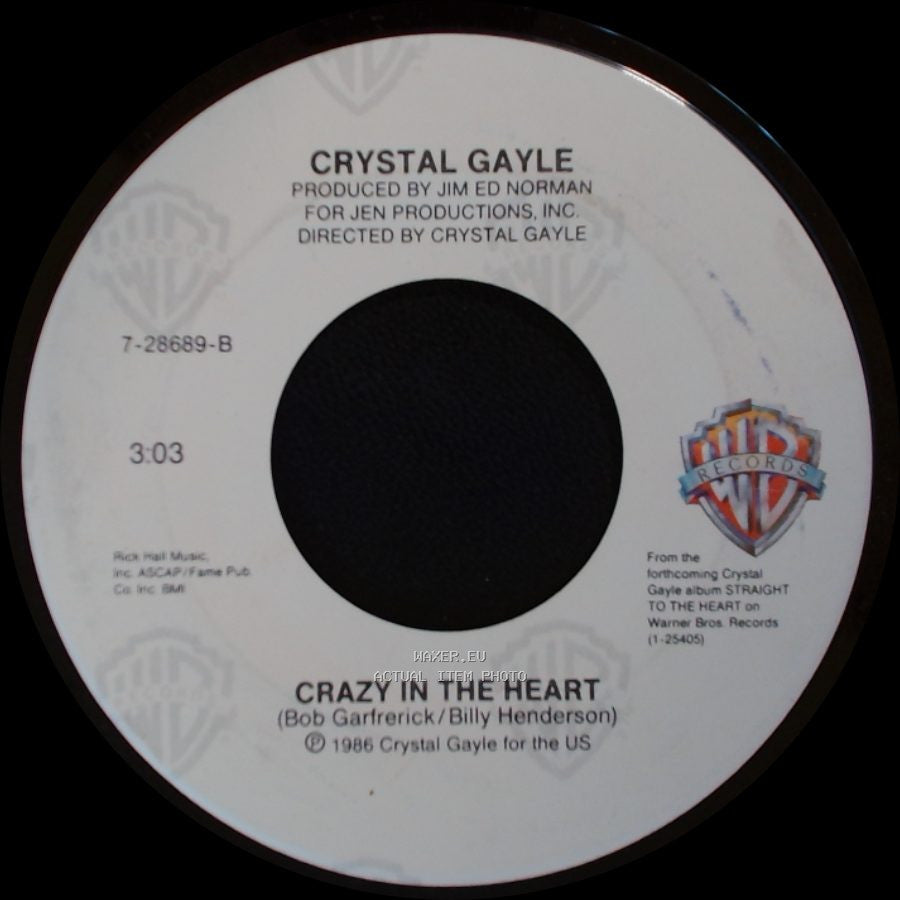 Crystal Gayle - Cry / Crazy In The Heart side B