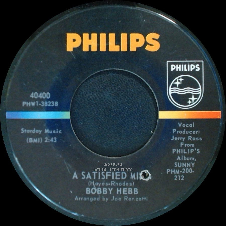 Bobby Hebb - Love Love Love / A Satisfied Man side B