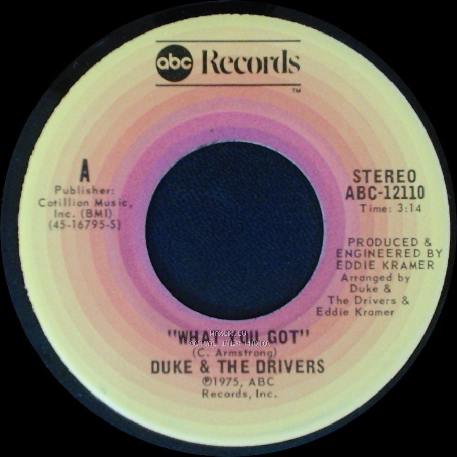 Duke & The Drivers - Like I Want It / What You Got side B