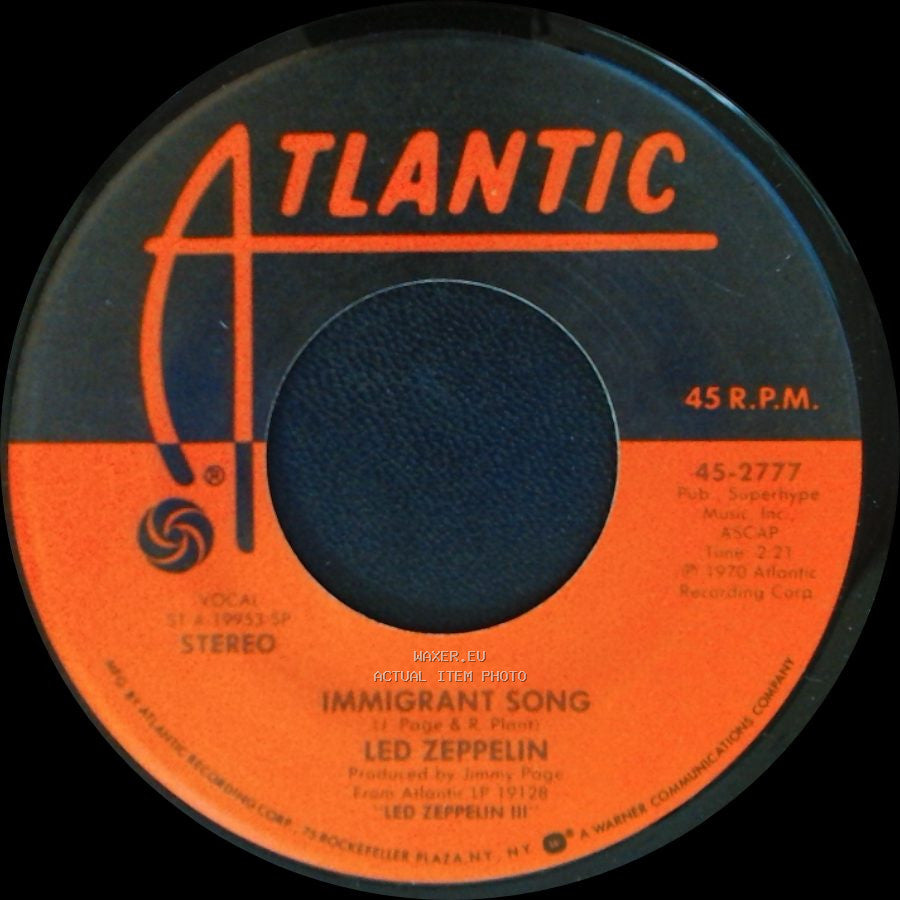 Led Zeppelin - Hey, Hey, What Can I Do / Immigrant Song side B