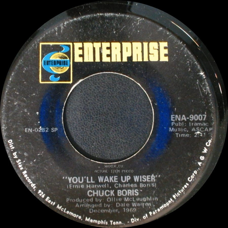Chuck Boris - Talking Back To Echoes / You'll Wake Up Wiser side B