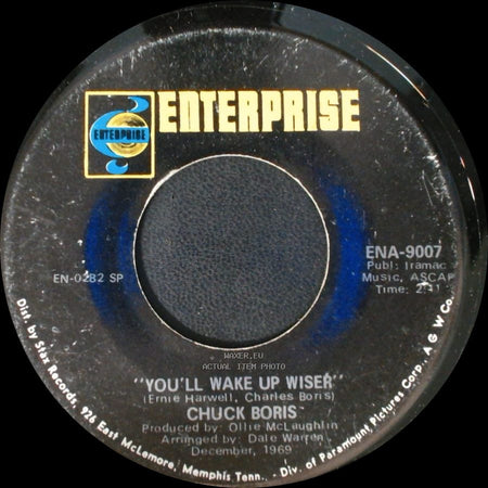 Chuck Boris - Talking Back To Echoes / You'll Wake Up Wiser side B