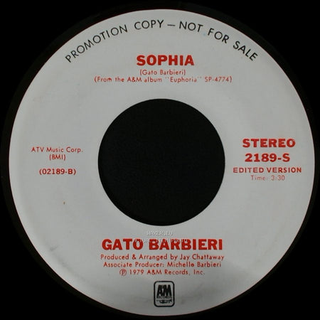 Gato Barbieri - Secret Fiesta / Sophia side B
