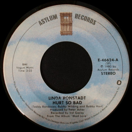 Linda Ronstadt - Justine / Hurt So Bad side B