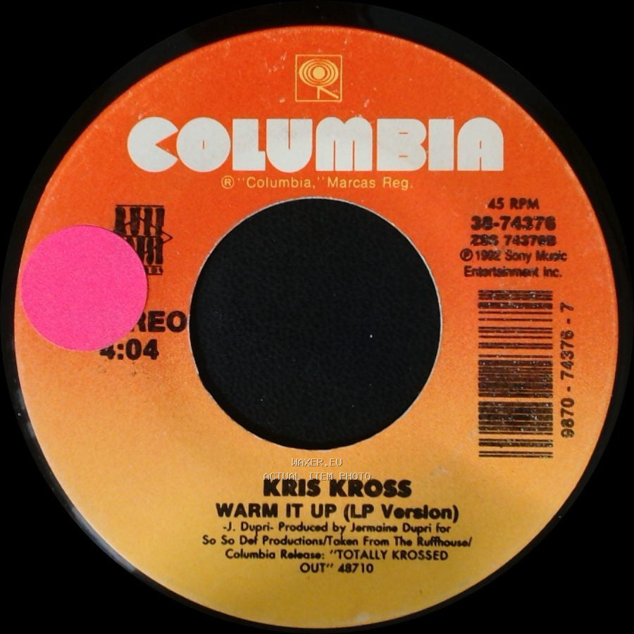 Kris Kross - Warm It Up (Lp Version) / Warm It Up (Dupri's Mix) side A
