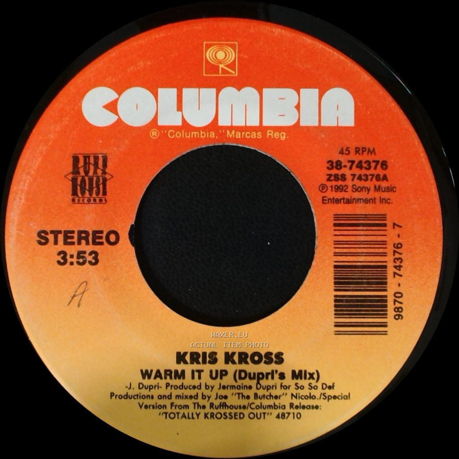 Kris Kross - Warm It Up (Lp Version) / Warm It Up (Dupri's Mix) side B
