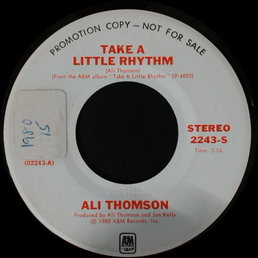 Ali Thomson - Take A Little Rhythm / Take A Little Rhythm side A
