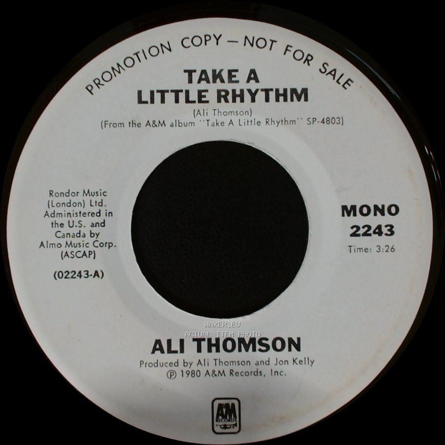 Ali Thomson - Take A Little Rhythm / Take A Little Rhythm side B
