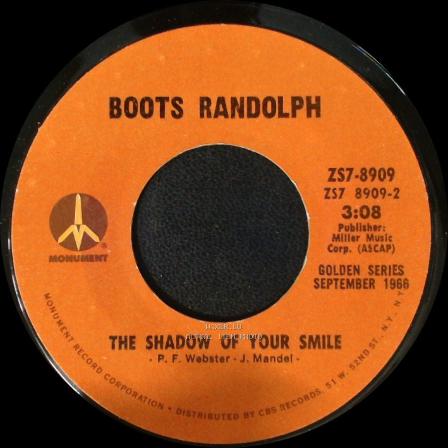Boots Randolph - Yakety Sax / The Shadow Of Your Smile side B