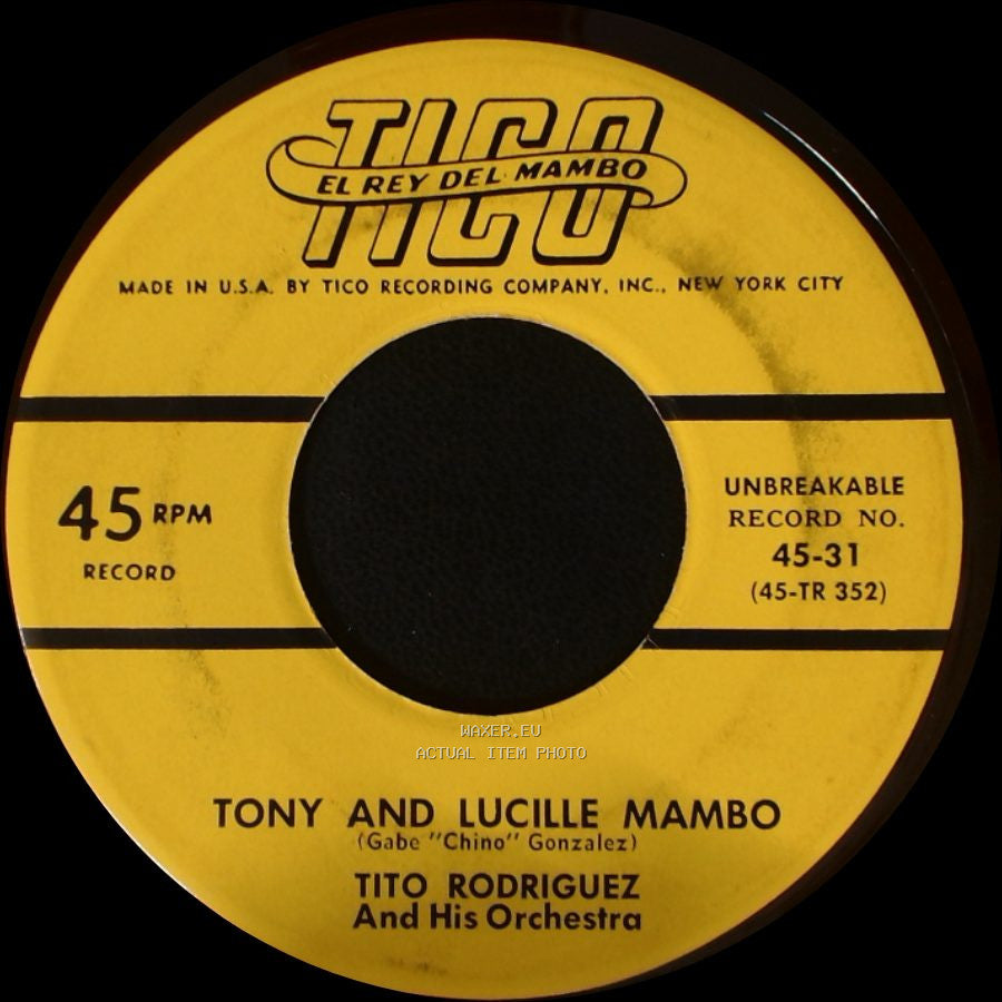 Tito Rodriguez And His Orchestra - Up And Down Mambo / Tony And Lucille Mambo side B