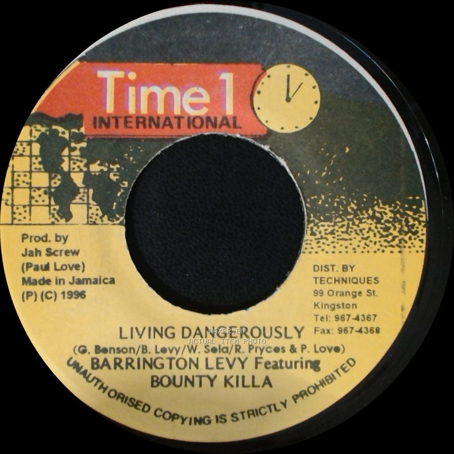 Jah Screw / Barrington Levy Featuring Bounty Killa - Dub Version / Living Dangerously side B