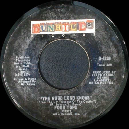Four Tops - Ain't No Woman (Like The One I've Got) / The Good Lord Knows side B